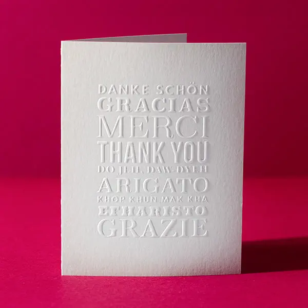 'Thank You' Greeting Card 1