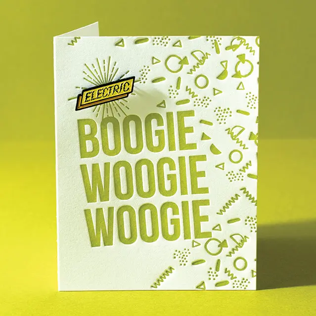 'Electric' Enamel Pin Greeting Card 1