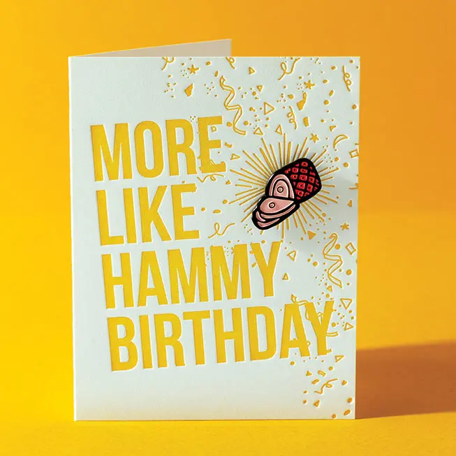 'Ham' Enamel Pin Greeting Card 1