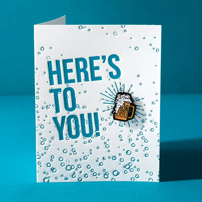 'Beer' Enamel Pin Greeting Card 1