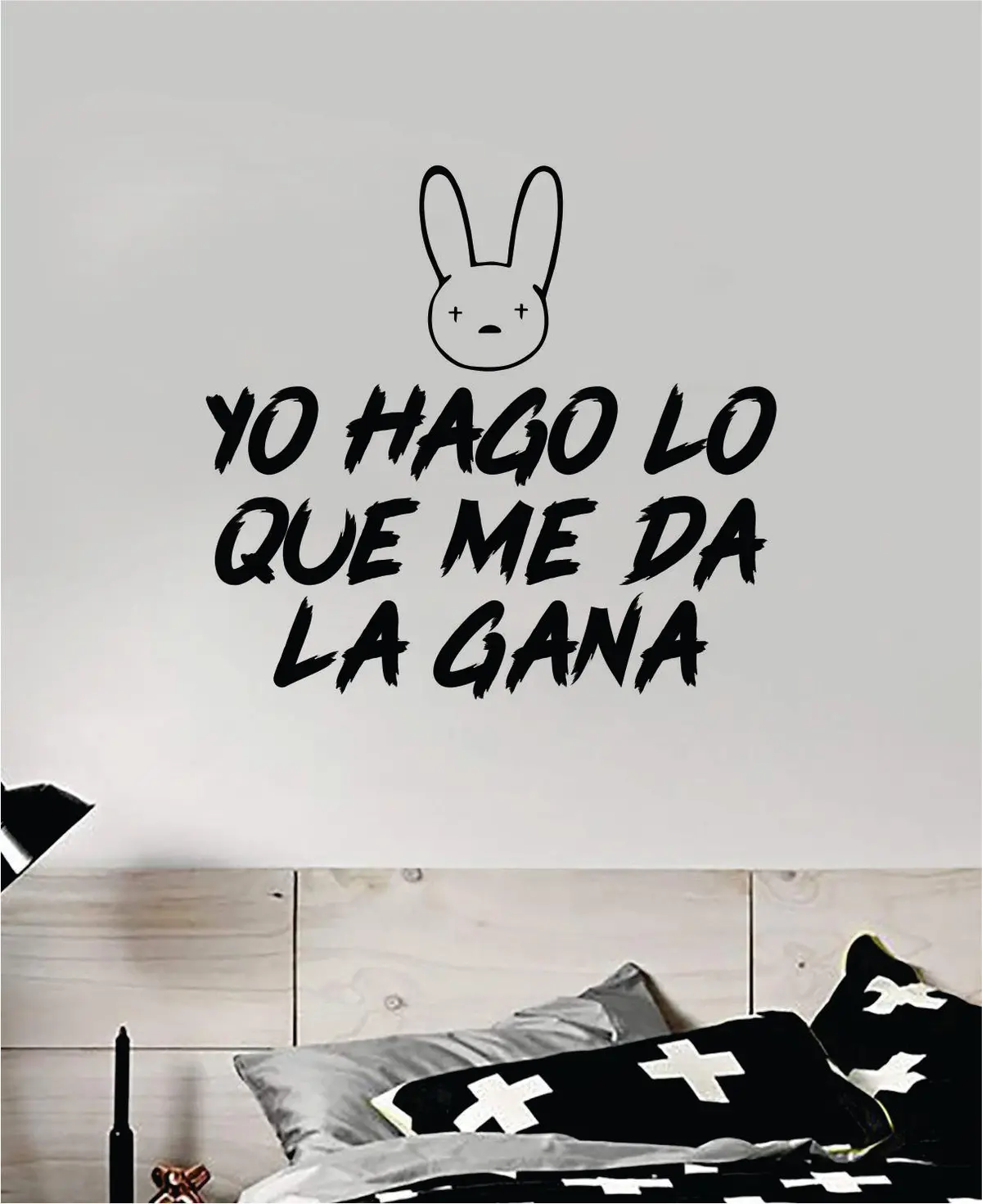 Bad Bunny Yo Hago Lo Que Me Da La Gana Yhlqmdlg Wall Decal Home Decor Sticker Vinyl Bedroom Room Quote Spanish Music Reggaeton Girls Funny Teen Lyrics 1