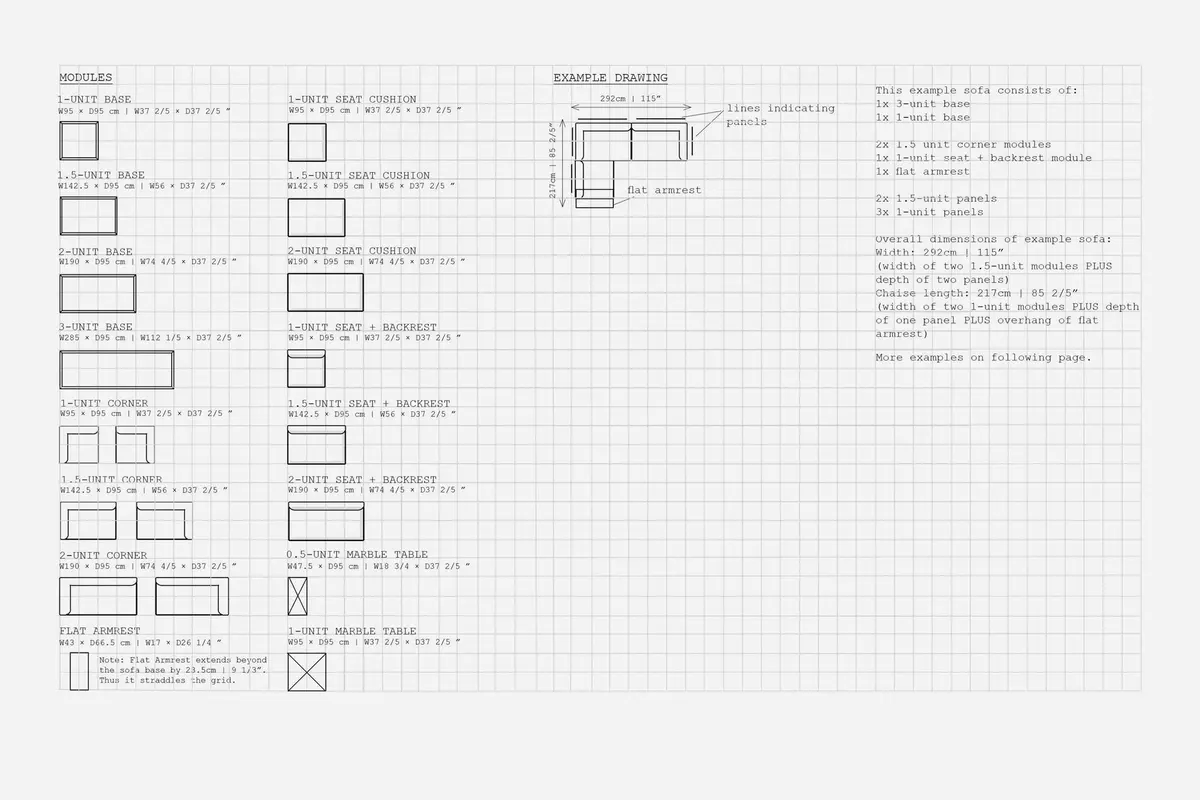 Belle Reeve Sofa System  - Create Your Own 1