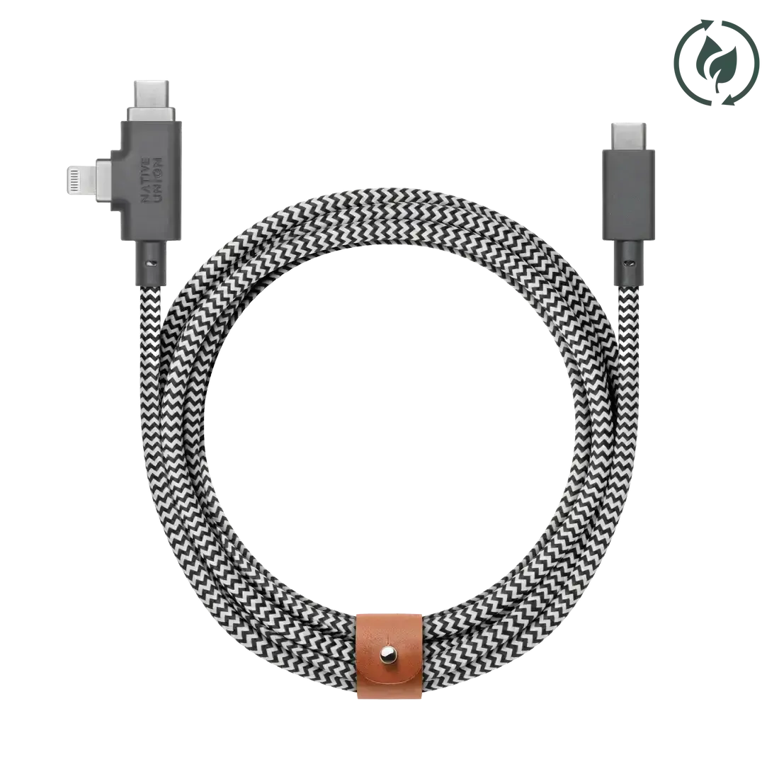Native Union - Belt Cable Duo Pro 2.4M 240W (Usb-C To Usb-C & Lightning) - Kabel Usb-C Do Usb-C I Lightning 1