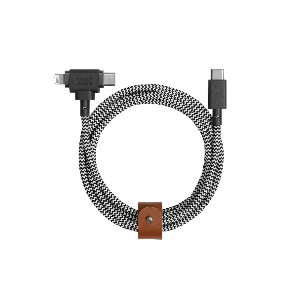 Native Union - Belt Cable Duo Pro 1.5M 2-In-1  (Usb-C To Usb-C & Lightning) - Kabel Usb-C - Usb-C I Lightning 1