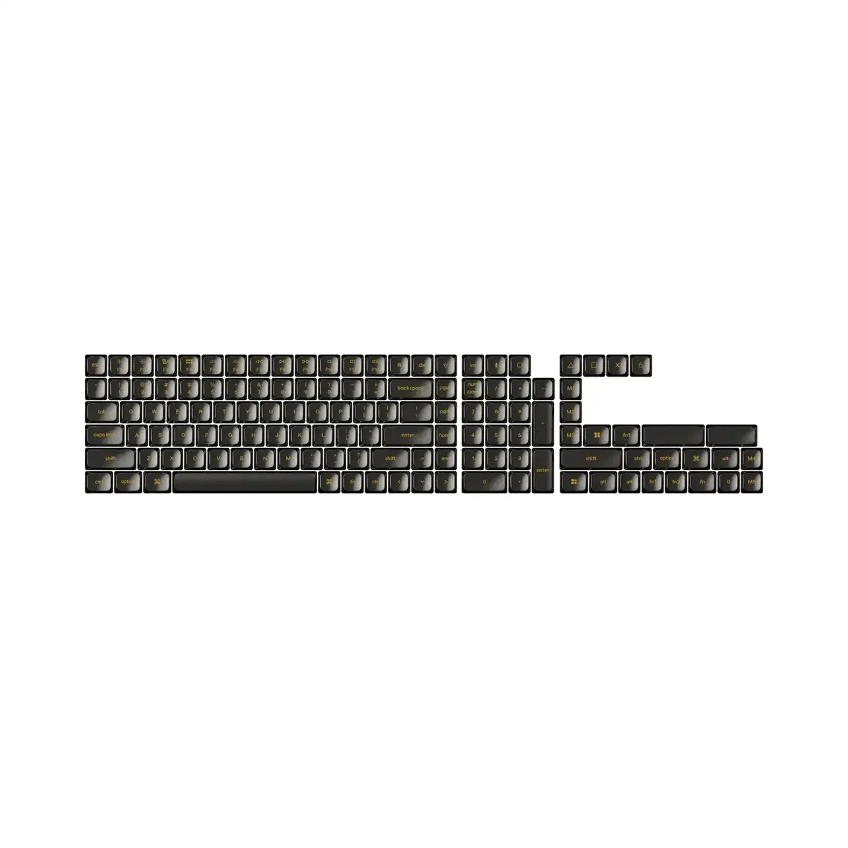 Keychron - Black Transparent Low Profile Lsa Full Set Keycap Set - Przezroczyste Keycapy Niskoprofilowe 1