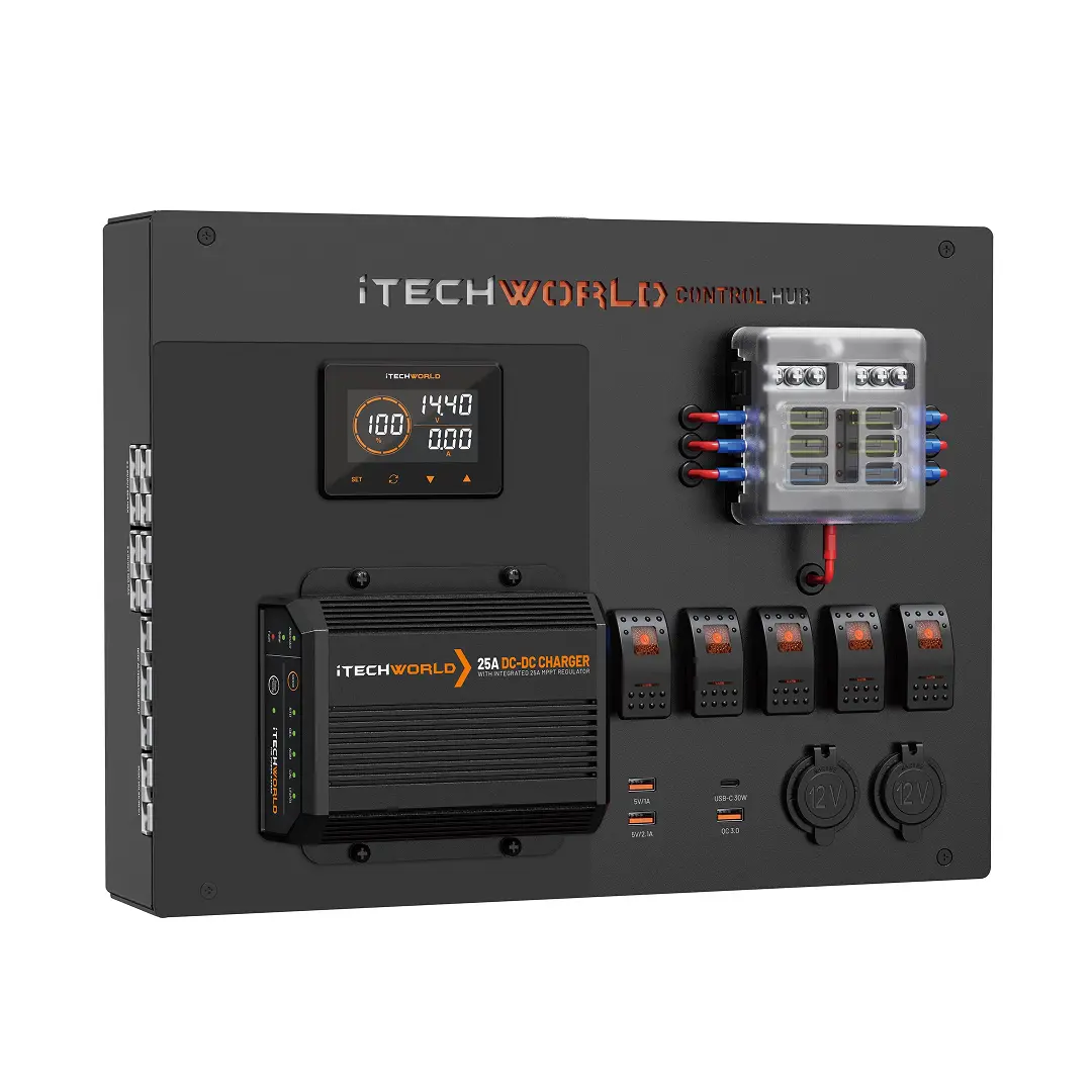 Itechworld | Premium Control Hub | With 25A Dcdc Charger And 500A Shunt 1