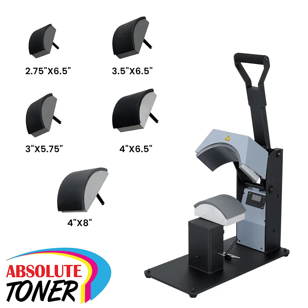 Cap Heat Press (Promo: Including 5 Cap Press Lower Platen) Curved For Baseball Hats And Caps Dtf Station Galaxy Gs-501 1