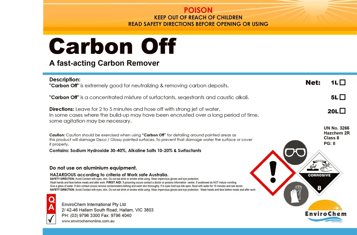 Carbon Off (A Fast-Acting Carbon Remover) 1