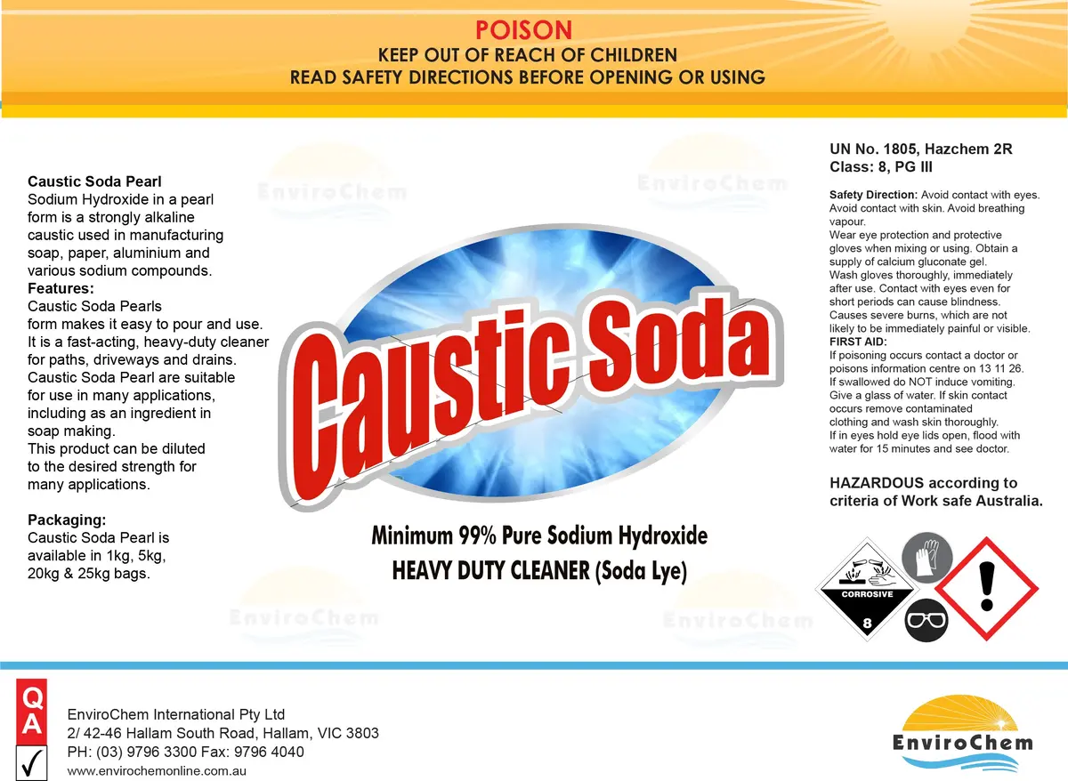 Caustic Soda Pearls, Sodium Hydroxide 1