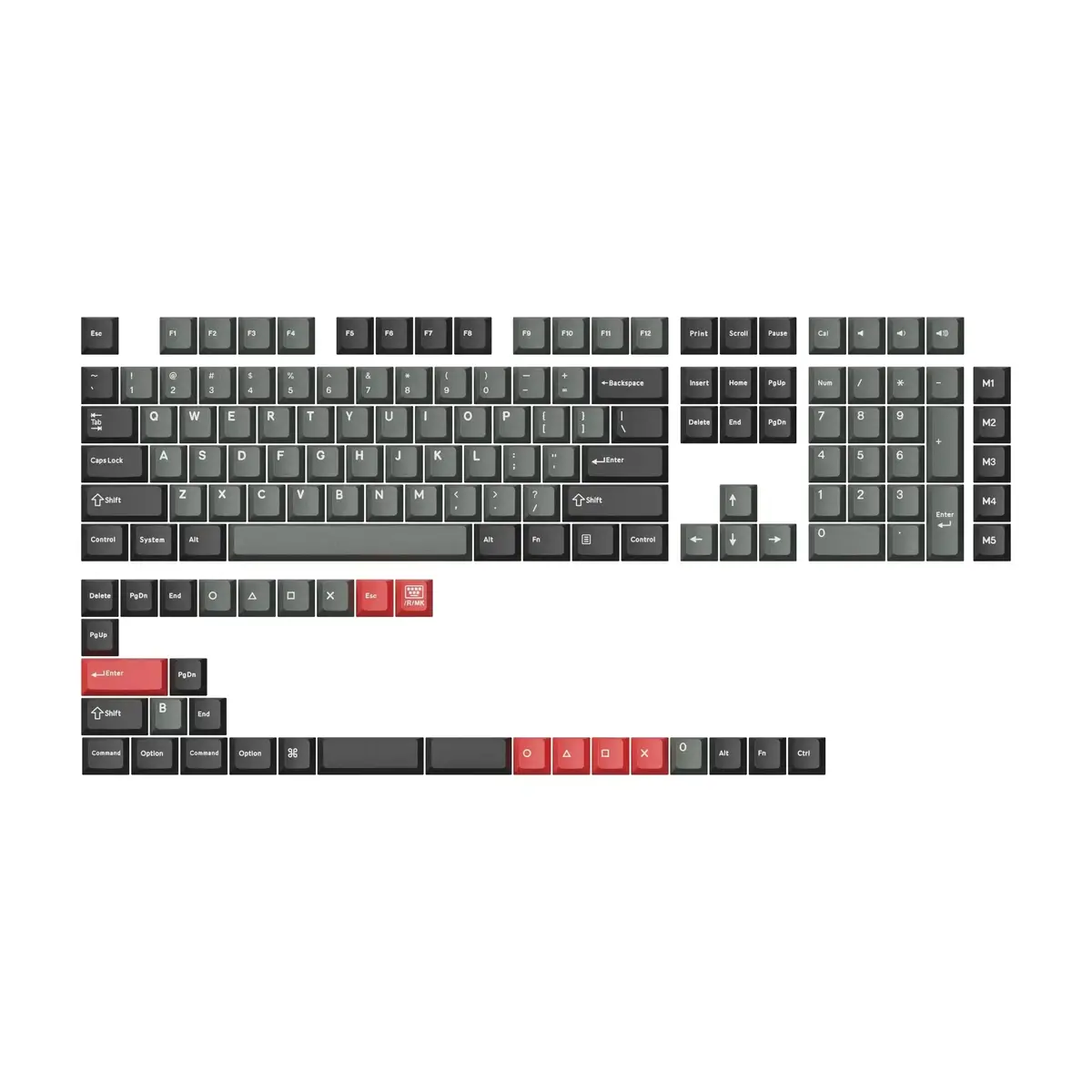 Keychron - Cherry Profile Double-Shot Pbt Full Set Keycaps - Keycaps Do Klawiatury Mechanicznej 1