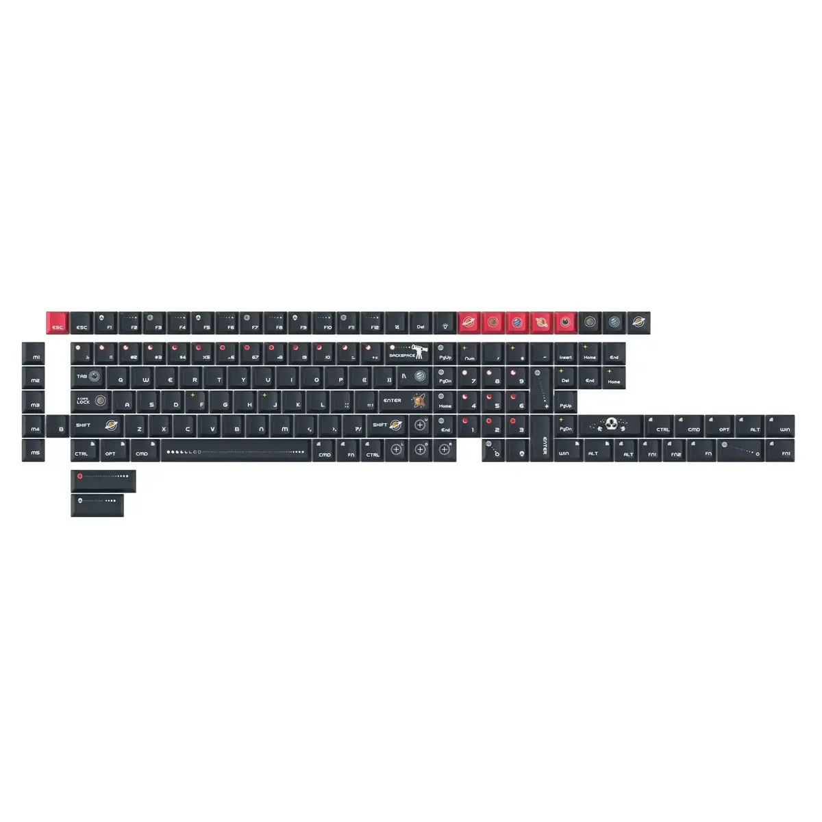 Keychron - Cosmic Galaxy - Cherry Profile Dye-Sub Pbt Full Keycap Set 1