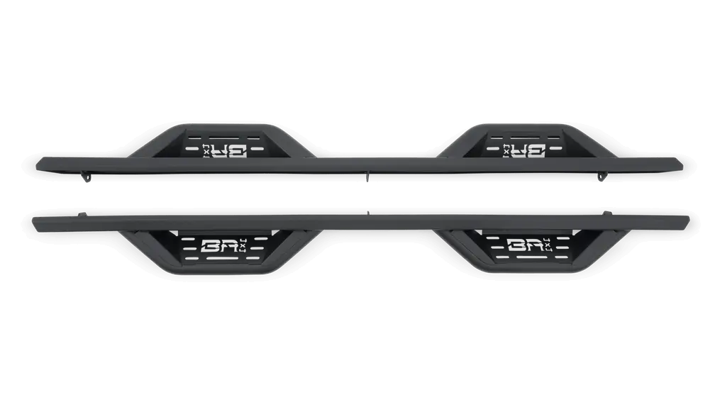 Body Armor Ambush Side Steps - Black Matte Textured Steel - Fits 2009-2024 Dodge Ram 1500 Crew Cab, 2018-2024 Dodge Ram 1500 Crew Cab (Classic Body Style), 2010-2024 Ram 2500/3500/4500/5500 Crew Cab 1