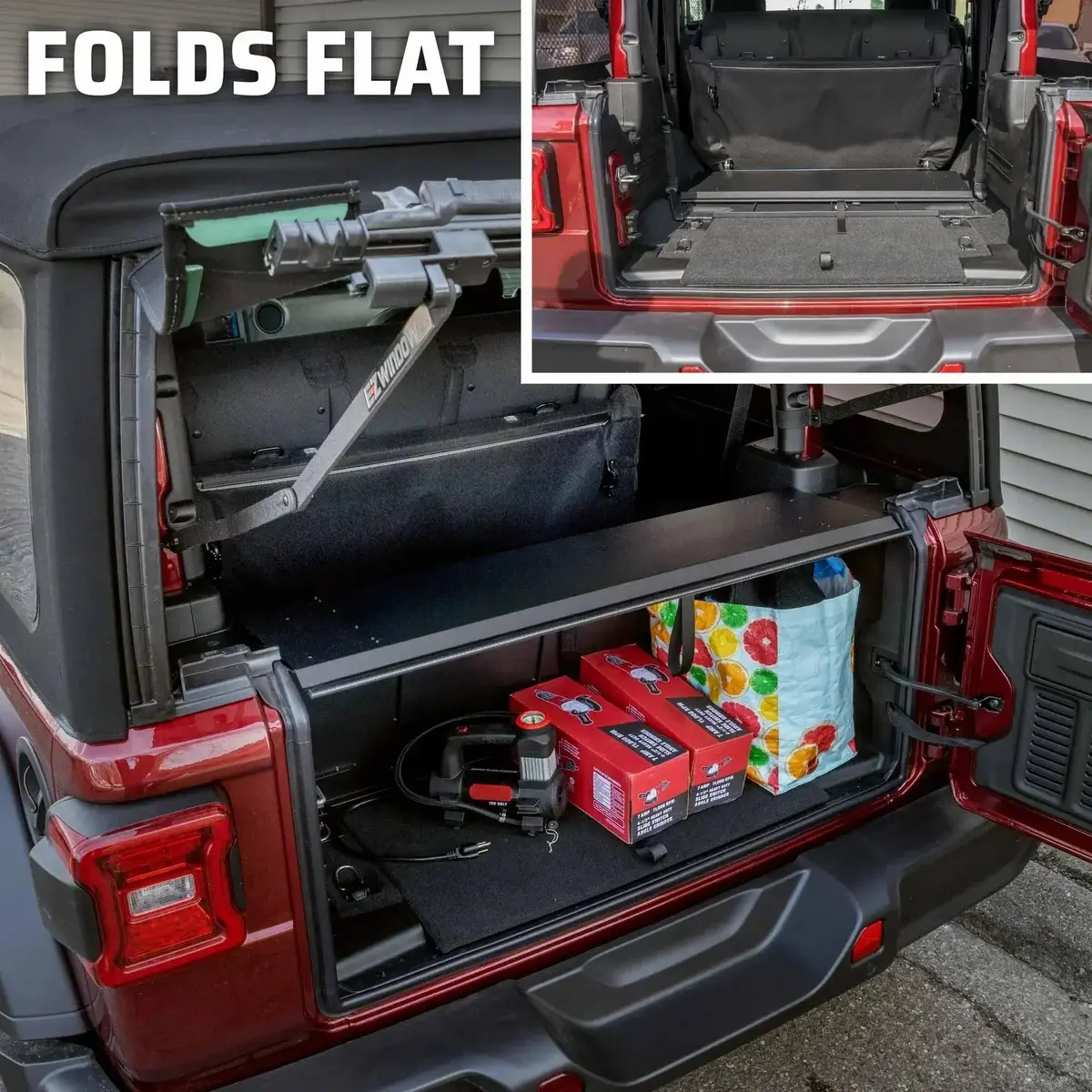 Ez4x4 Eztrunk Folding Security Box For Jeep Jl 2-Door – Fits 2018 & Up – Lockable, Fold-Down, Aluminum, Easy Install 1