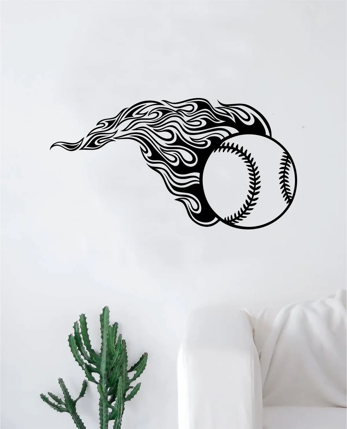 Fastball Baseball Decal Sticker Wall Vinyl Art Home Decor Inspirational Sports Teen Kids Ball Softball Homerun Team 1