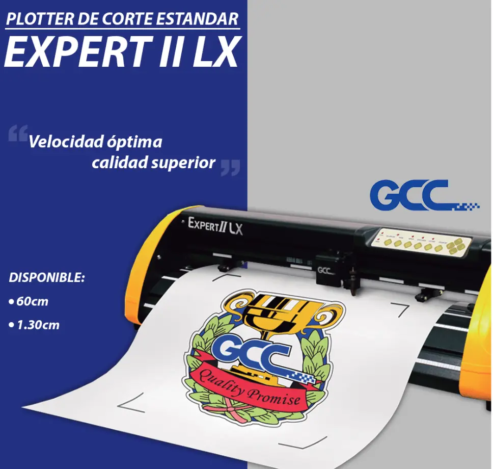 New Expert Ii Gcc Ex Ii-24Lx 28.3" Media. Vinyl Cutter/Plotter With Contour Cutting System 1
