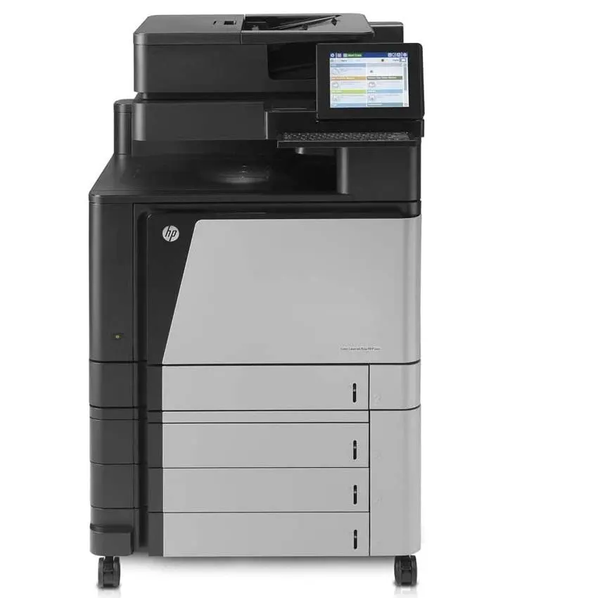 $49/Month Very Low Count Repossessed Hp Color Laserjet Enterprise Flow M880 A3 Color Multifunction Laser Printer Copier Scanner, 11X17, Touch Lcd, Keyboard For Office 1