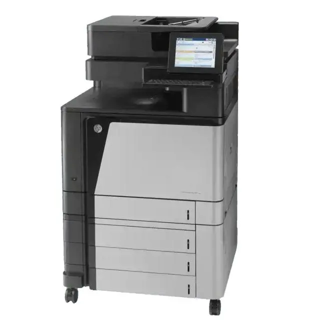 $65/Month Low Count Repossessed Hp Color Laserjet Enterprise Flow M880 A3 Color Multifunction Laser Printer Copier Scanner, 11X17, Touch Lcd, Keyboard For Office 1