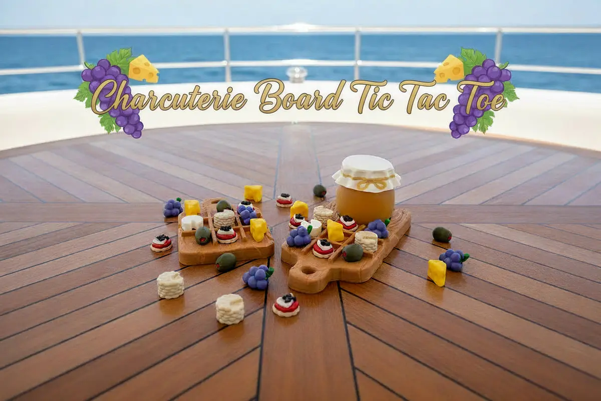 Charcuterie Board Tic Tac Toe - 3D Printed 1