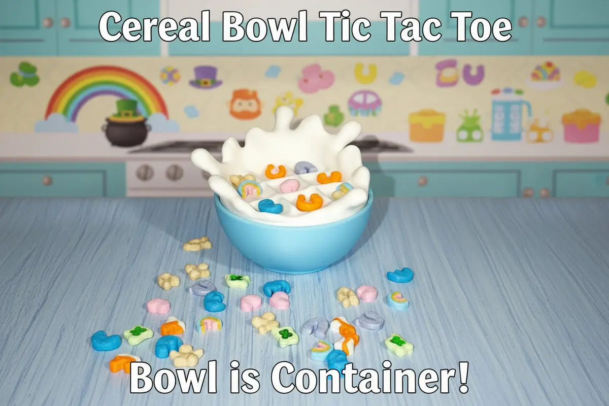Cereal Bowl Tic Tac Toe - 3D Printed- Bowl Is Container 1