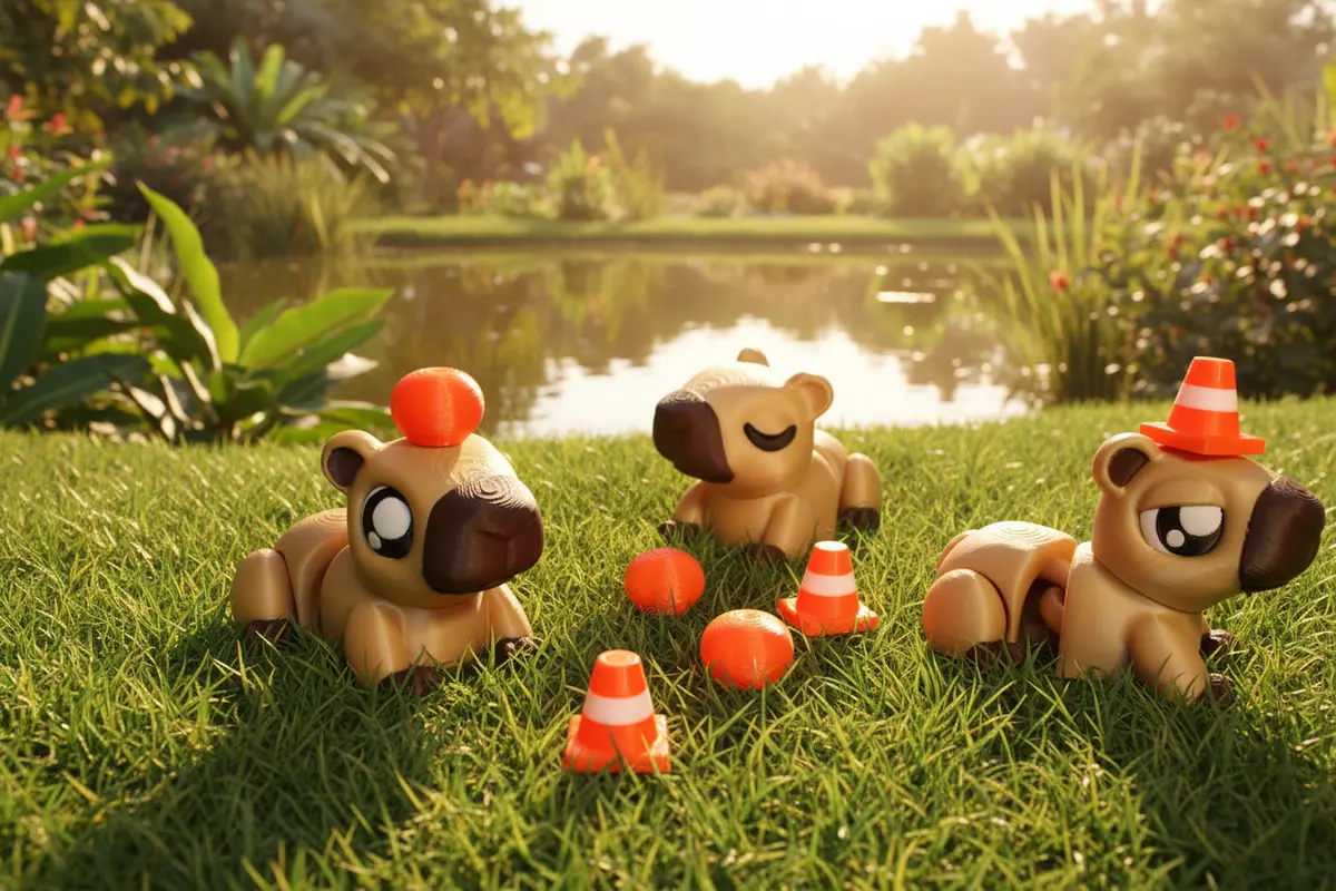 3D Printed Articulated Cappy: Eco-Friendly Pla-Includes All 3 With Props 1