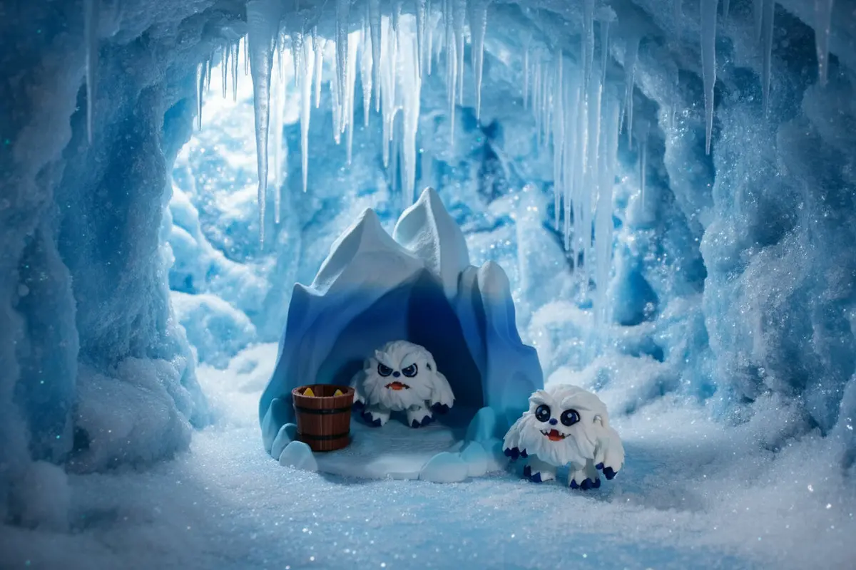 Yeti With Cave Includes 2 Yetis-3D Printed Flexi Fidget Toy 1