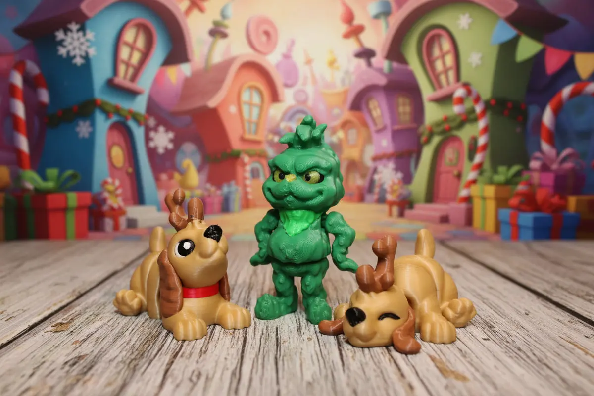 3D Printed Articulated Christmas Figurines 1