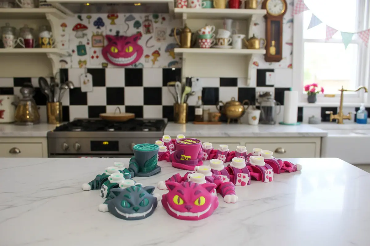 3D Printed Articulated Mad Cat Figurine 1