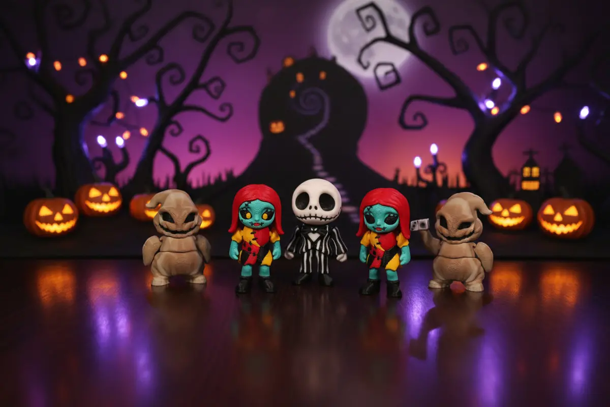 3D Printed Articulated Spooky Dream Figurines 1