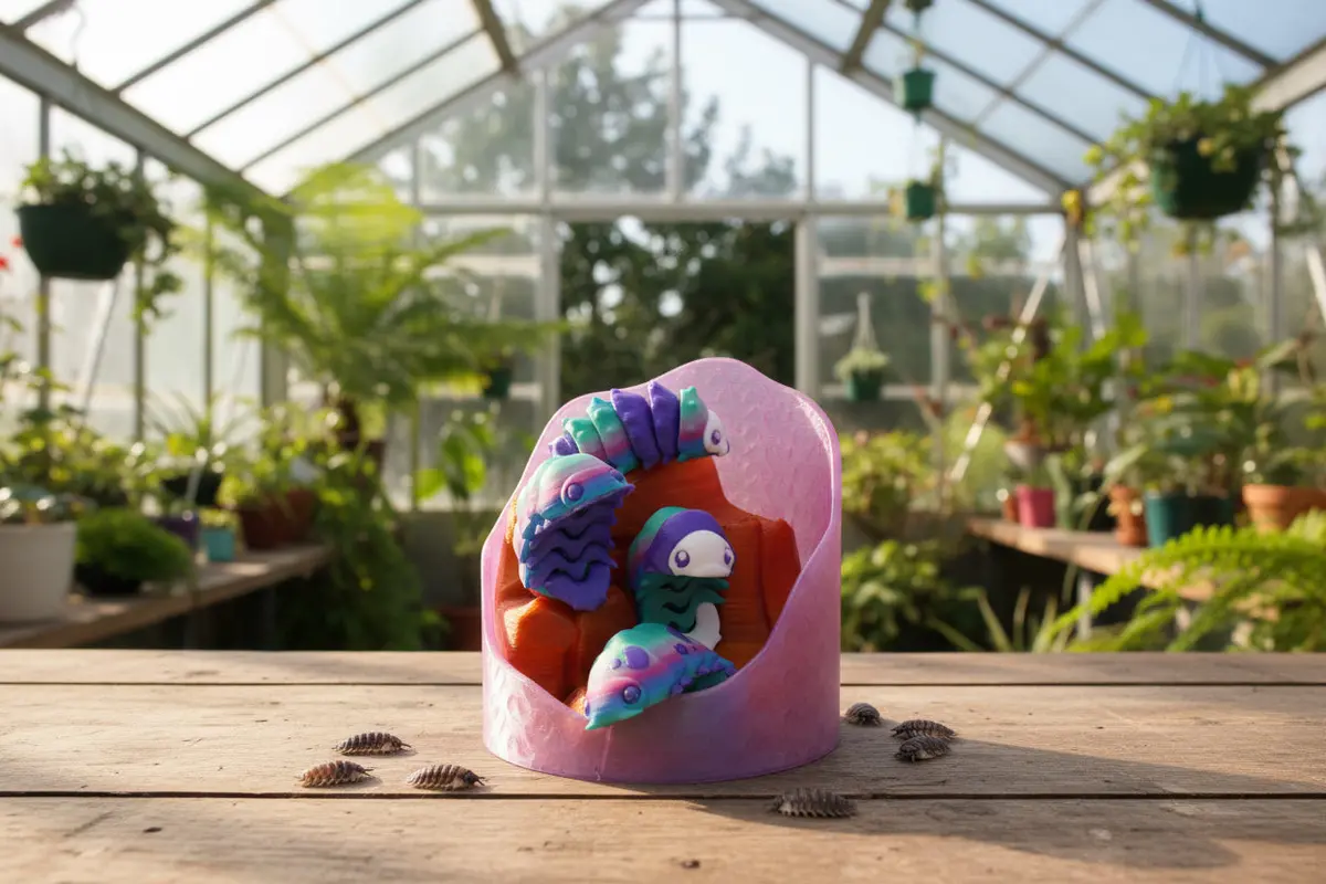 Mini Isopod And Terrarium- 3D Printed- Everything Included 1