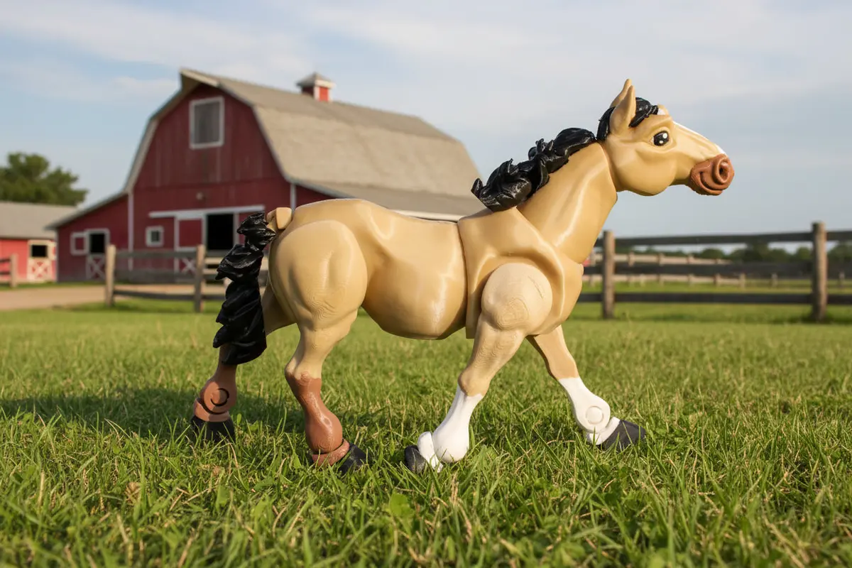 3D Printed Articulated Horse Or Unicorn Figurine 7.5" Long X 6.75" Tall 1