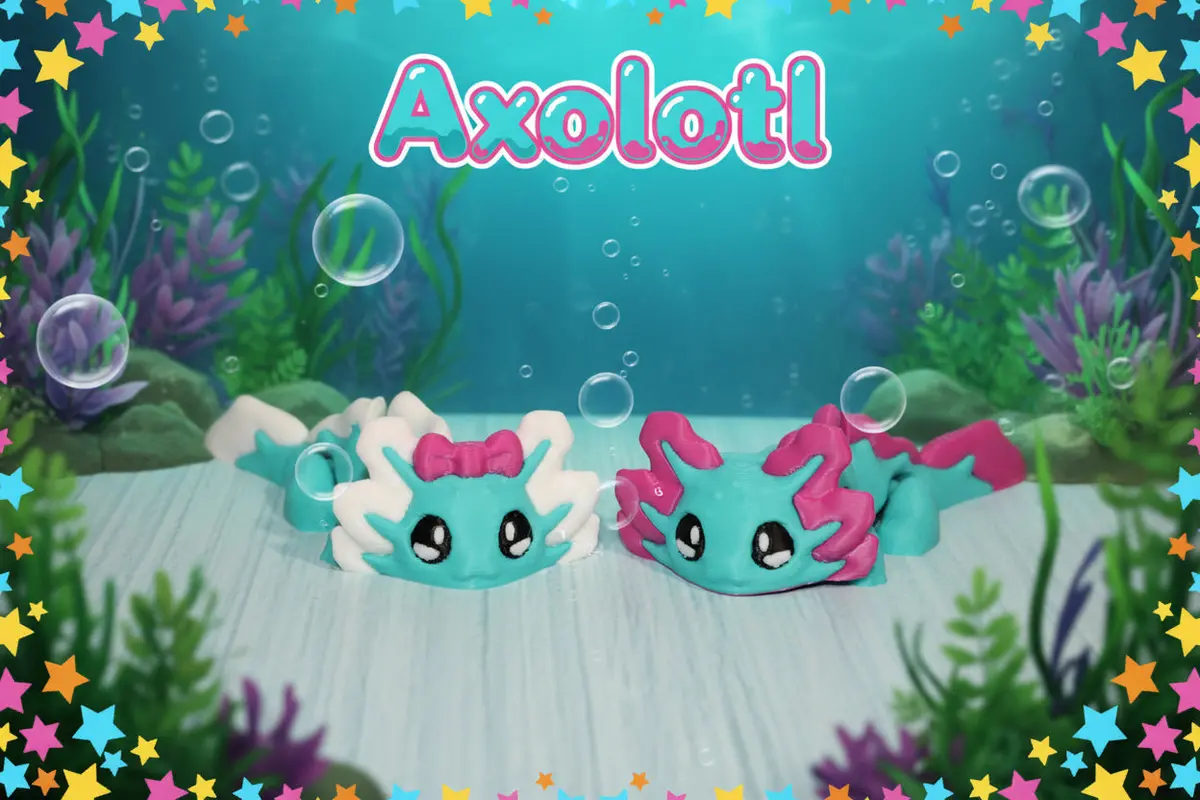 Axolotl 4" 3D Printed 1