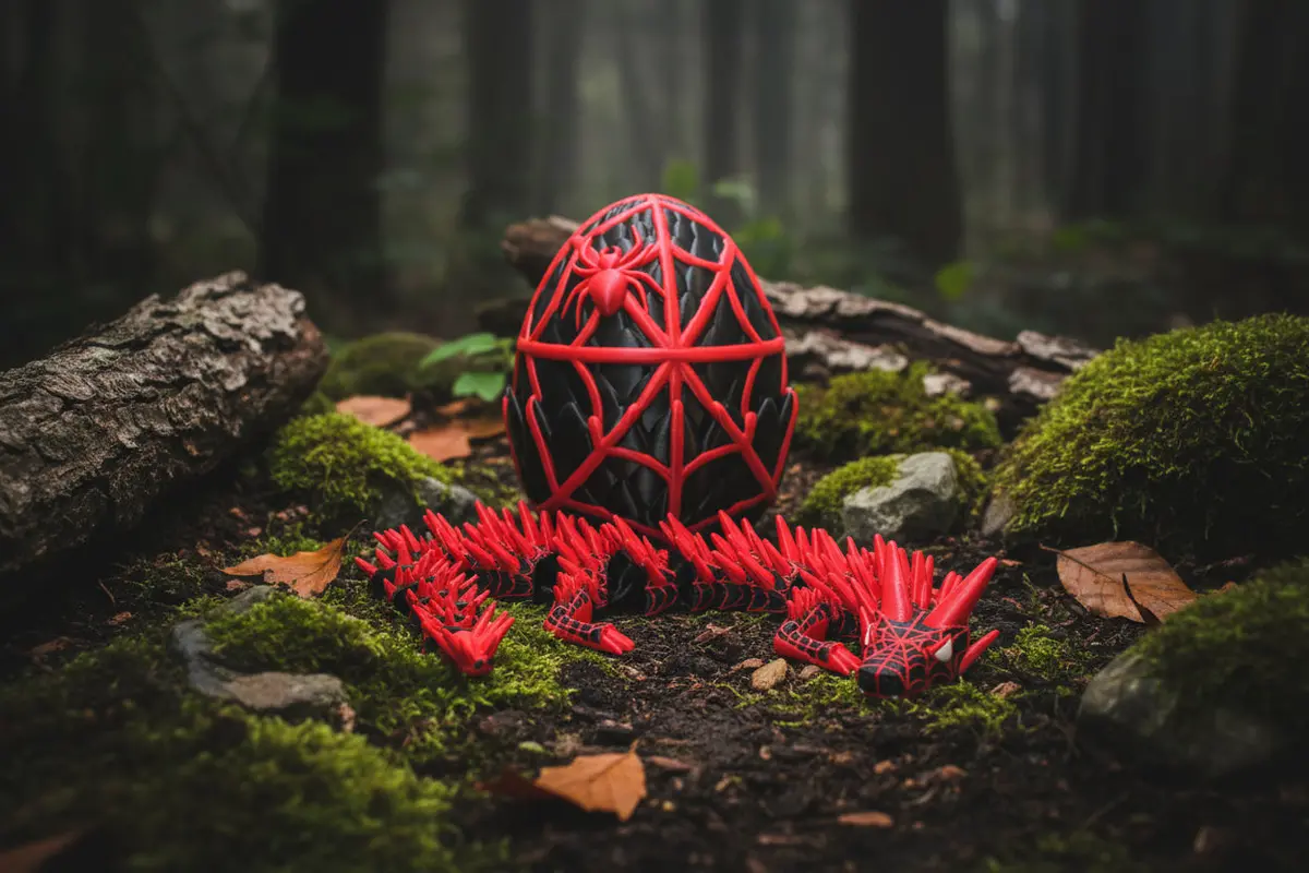 Spider Dragon 3D Printed Articulated Figurine 1