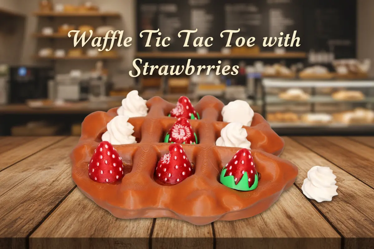 Waffle Tic Tac Toe-3D Printed 1