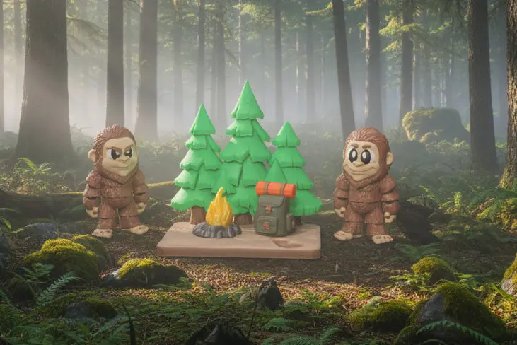 3D-Printed Big Foot With Diorama- Both Big Foot Included 1