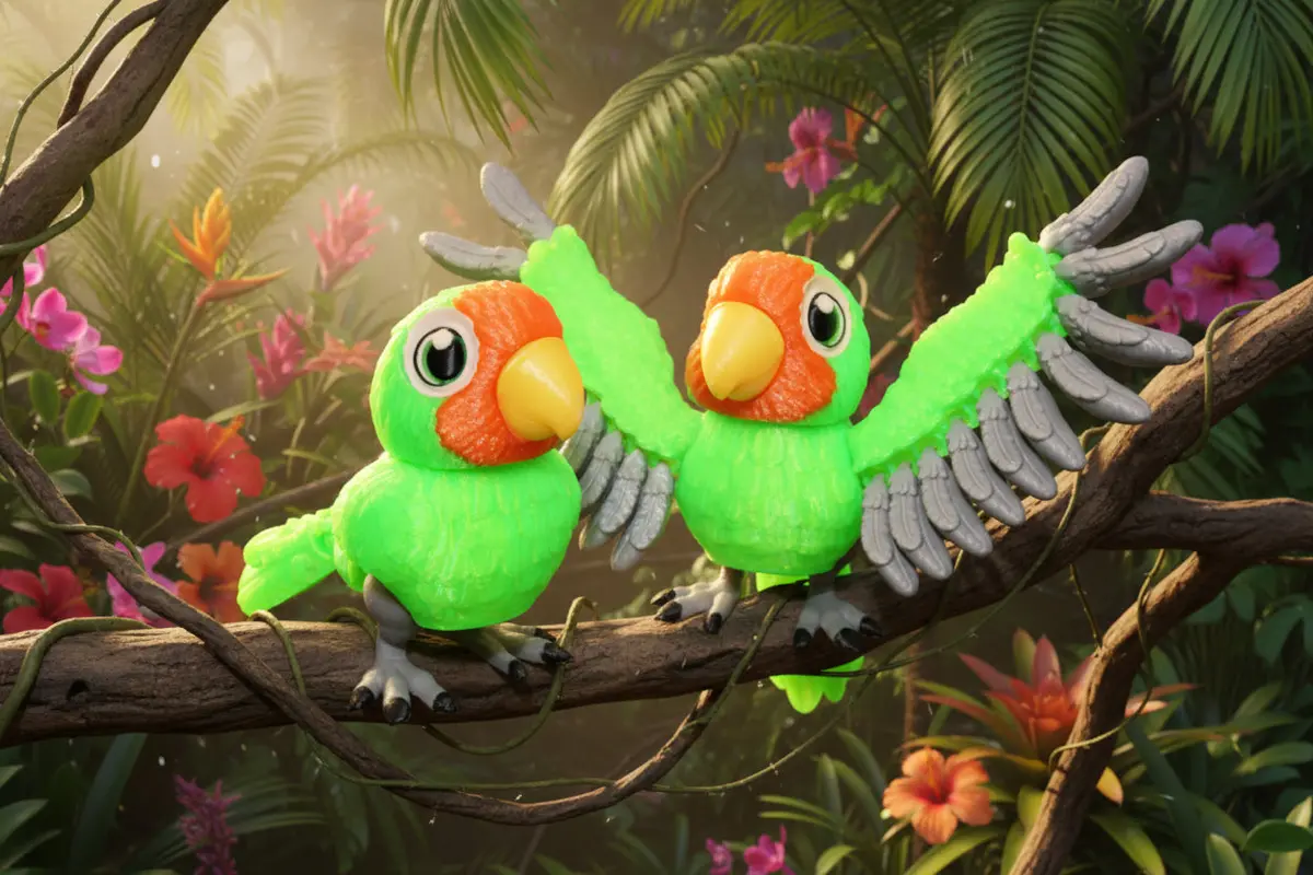 Love Bird 3D Printed 1