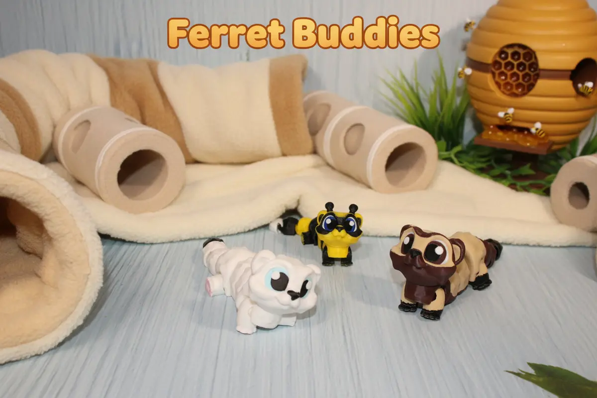 Ferret Buddies 3D Printed 1