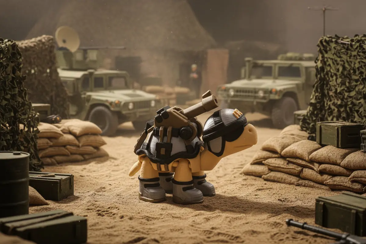 Tank Turtle 3D Printed 4.5" 1