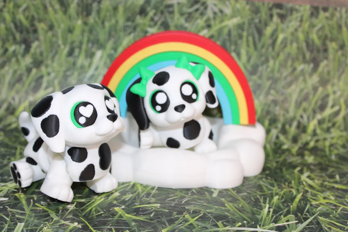 Dalmatians With Rainbow Cloud 1