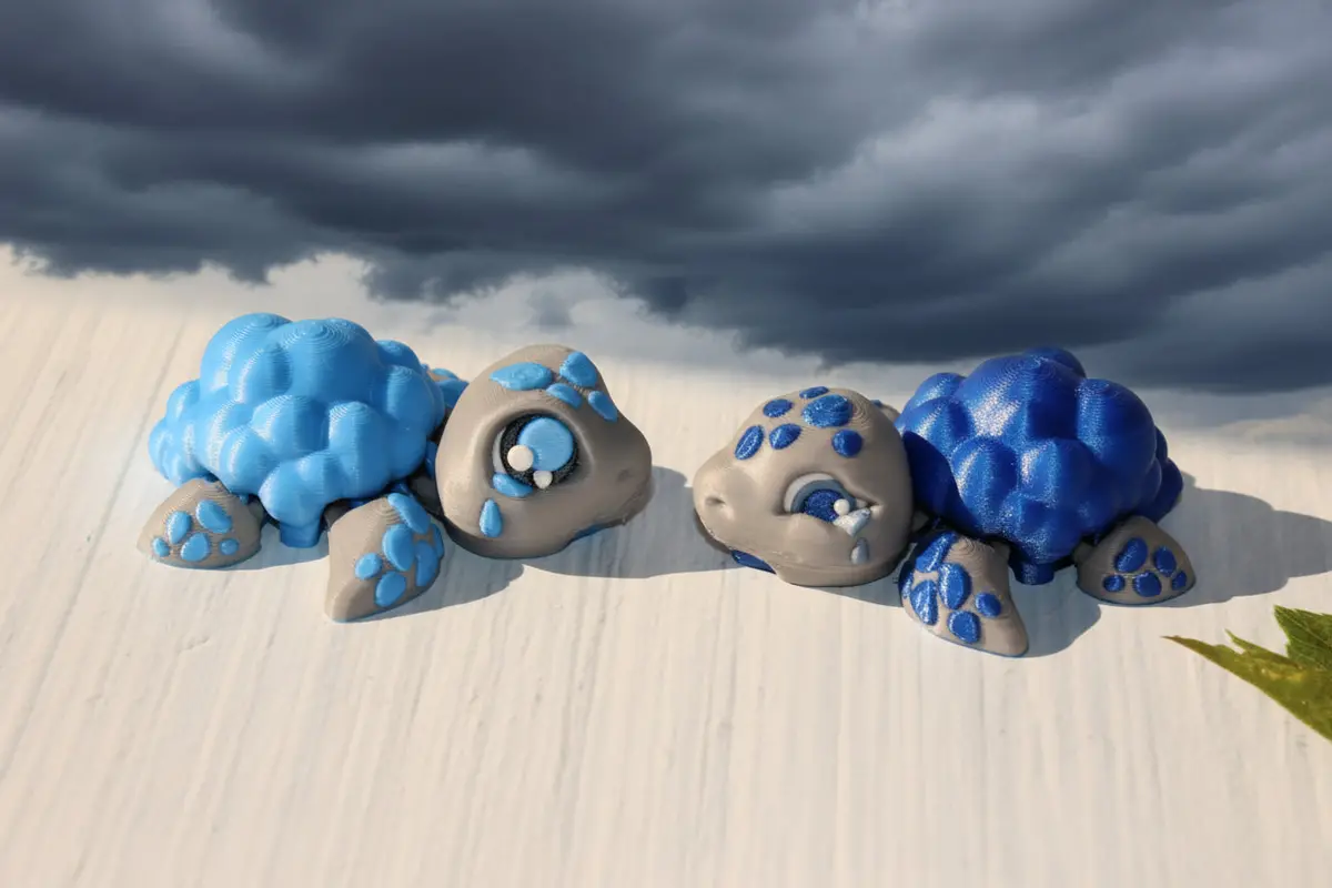 Emotional Turtles Articulated 3D Printed Figurine 1