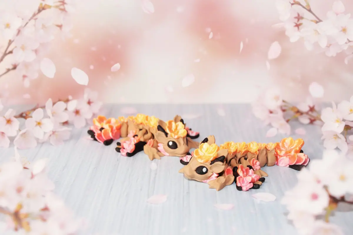 Tiny Cherry Blossom Dragon 4"Long 1
