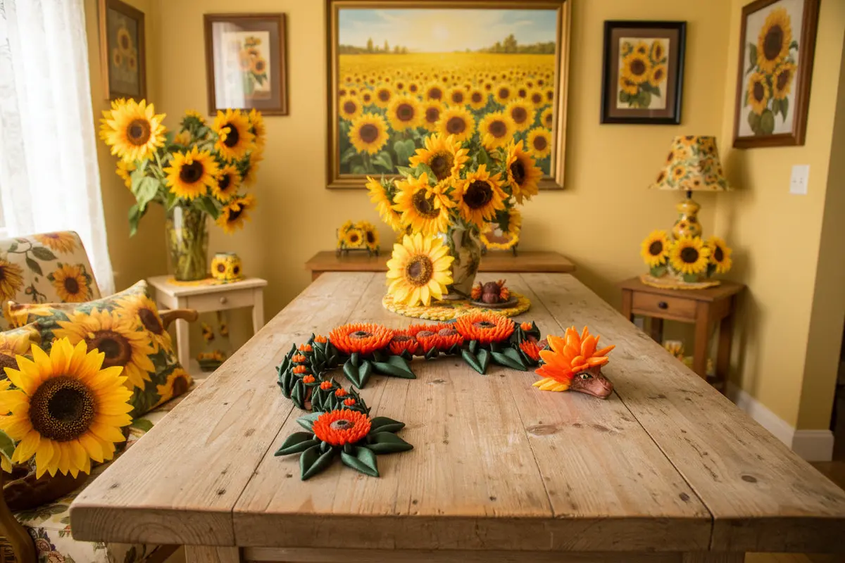 3D Printed Sunflower Dragon-20" 1