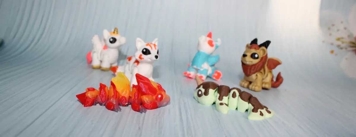 6 Mini Mythical Hatchlings V2 3D Printed 1