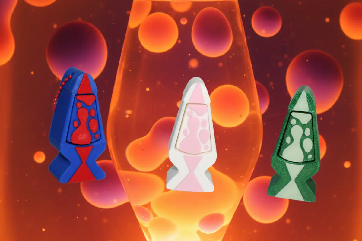 Lava Lamp Clickers 3D Printed 3 Inches Tall All 3 Included 1