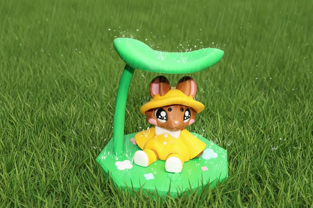 Rainy Days Bunny With Lily Pad Display 1