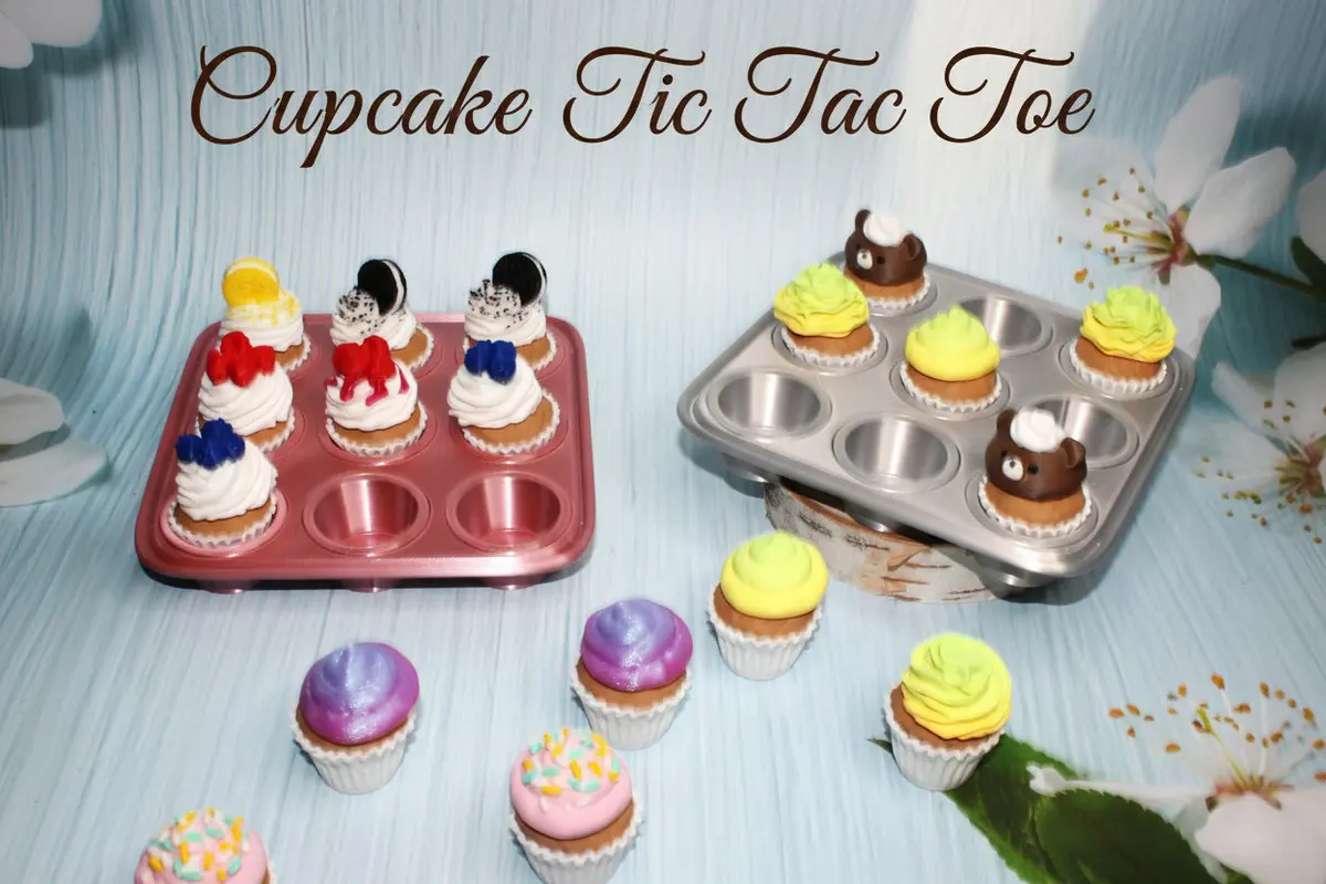 Cupcake Tic Tac Toe-3D Printed 1