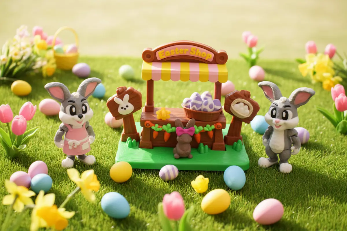 Easter Market Playset 2 Everything Included 1