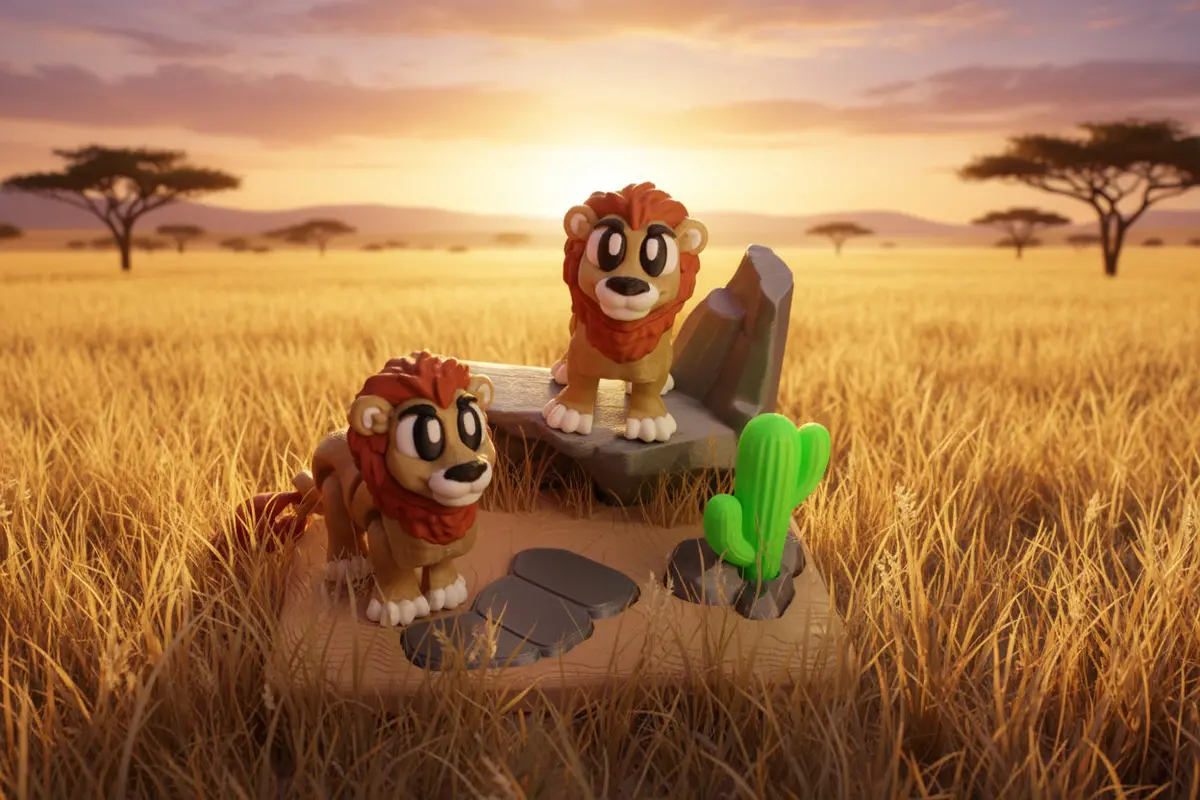 Lion Playset 2 Lions Included 1
