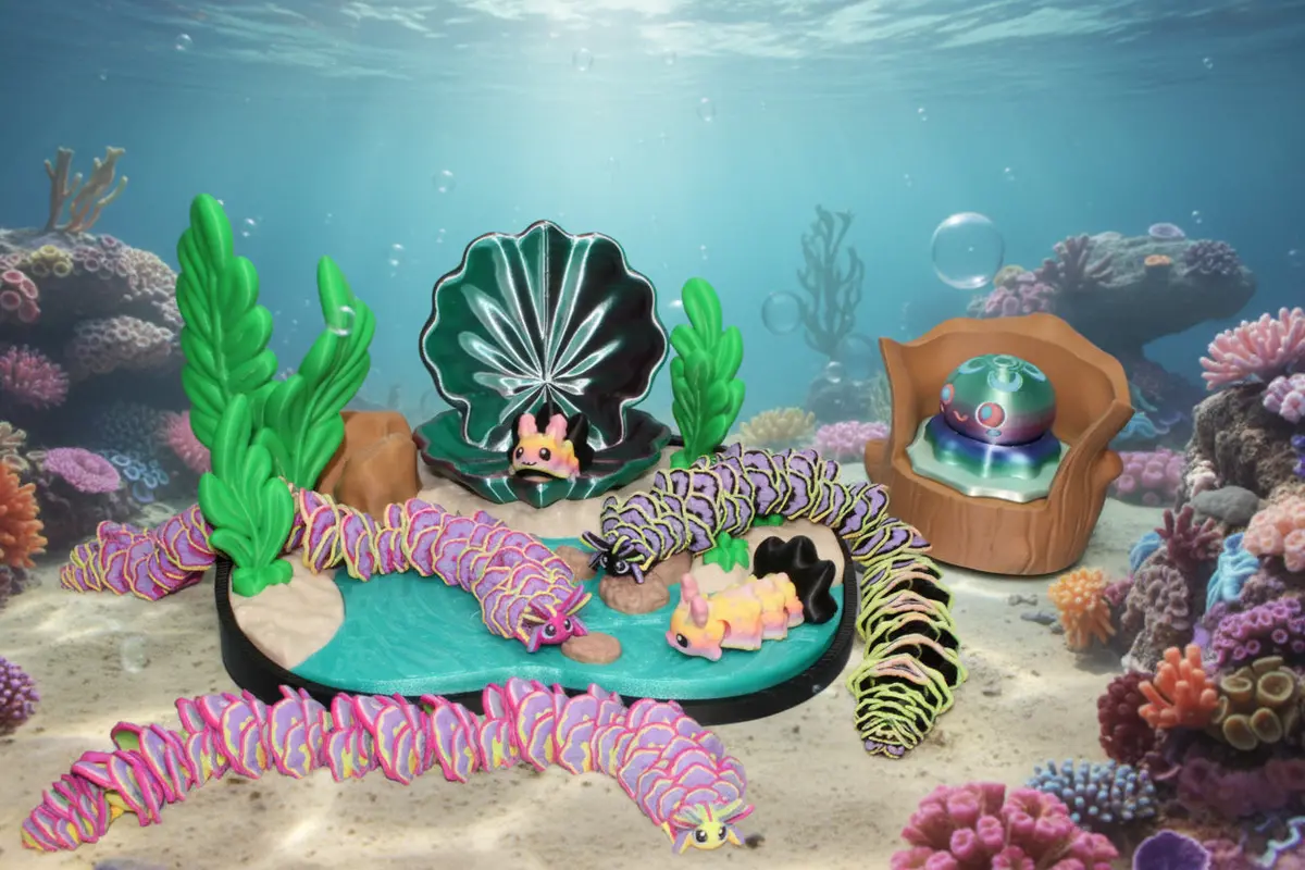 3D Printed Sea Slug Playset 1