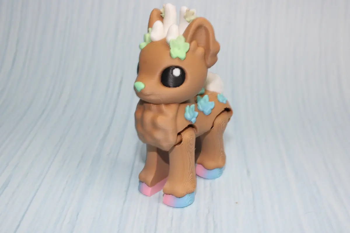 Blossom Deer 3" Tall 3D Printed 2