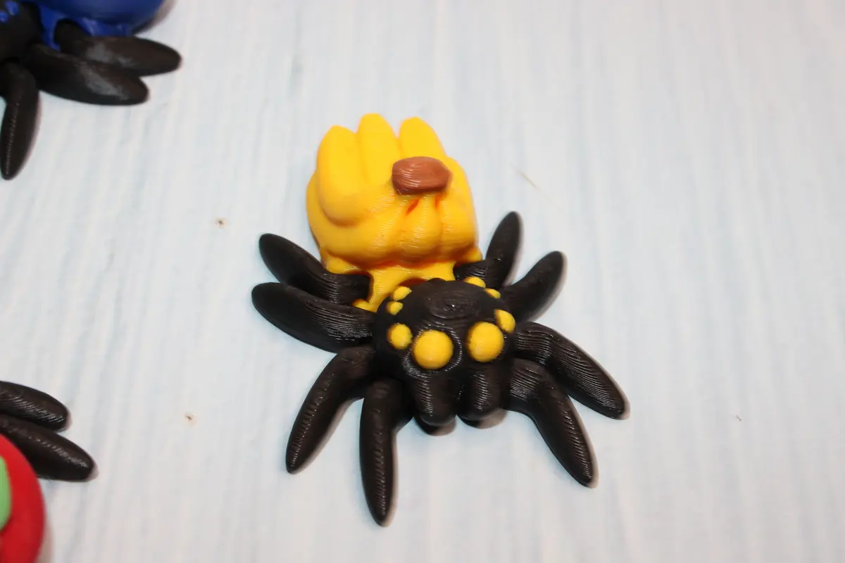 Mini Fruit Spiders Set Of 4-2.5" 2